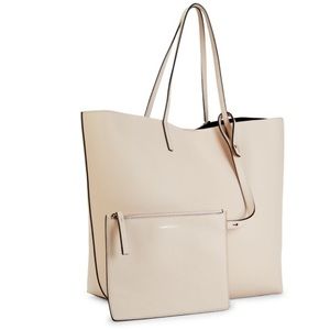 Alexander McQueen 2-piece Skull Leather Shopper and Pouch Set